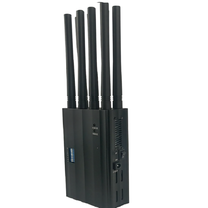 DESC SH8 8 Bands GPS 2G 3G 4G WI-Fi Bluetooth Singal Jammer Blocker with 8 antennas, right view