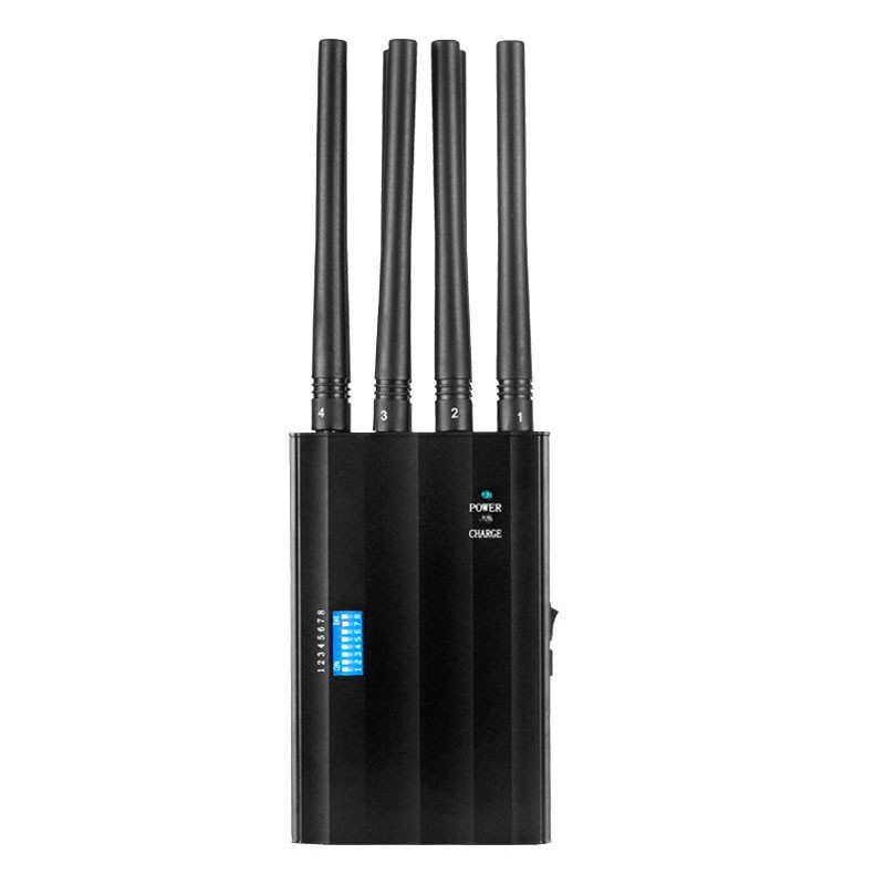 DESC SH8 8 Bands GPS 2G 3G 4G WI-Fi Bluetooth Singal Jammer Blocker with 8 antennas, front view